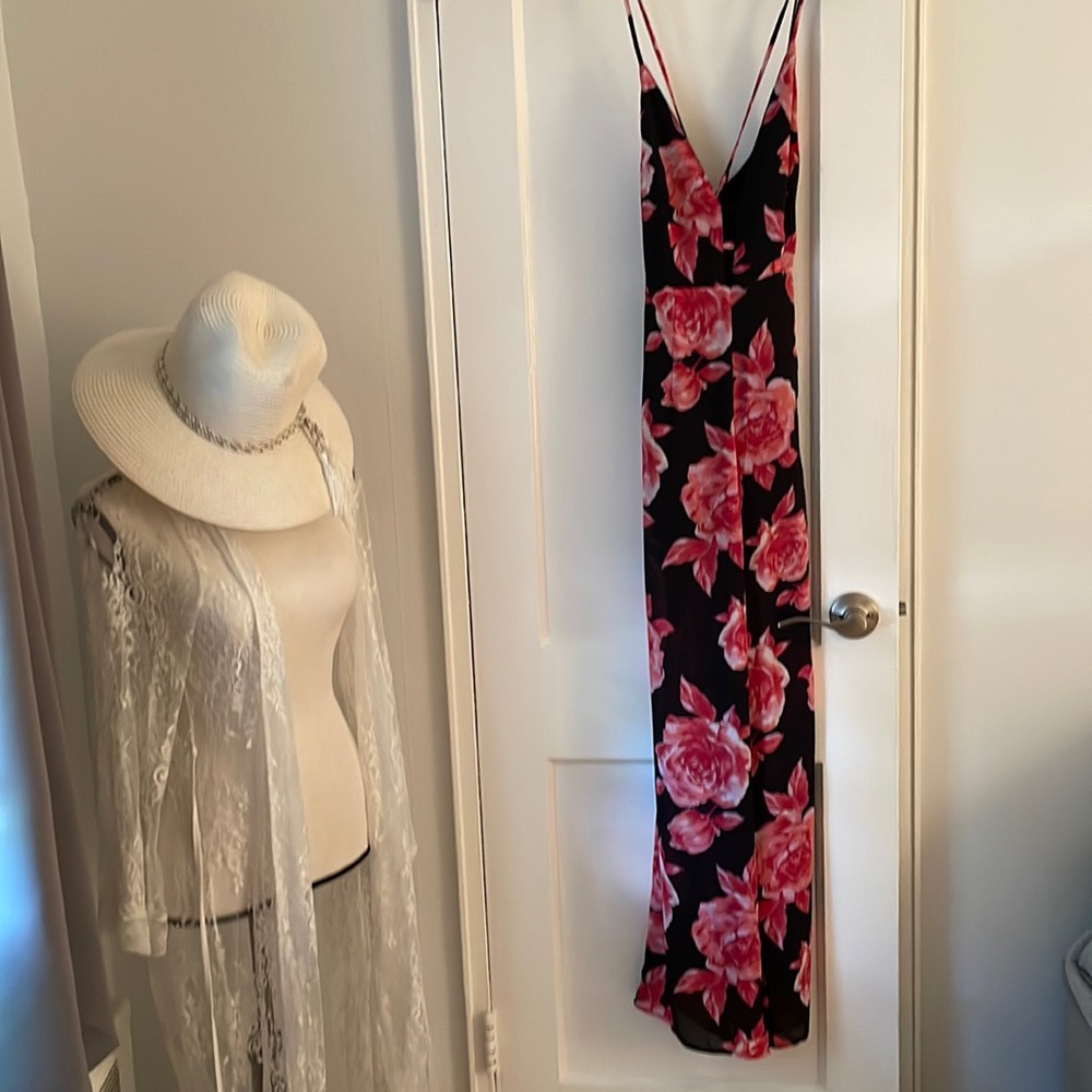 Black and pink jumpsuit Forever 21